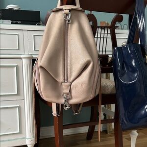 Chic Beige/light pink Leather Backpack by Rebecca Minkoff